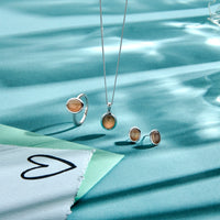 vDam Oorknoppen Beige Maansteen Zilver Gerhodineerd 1336656