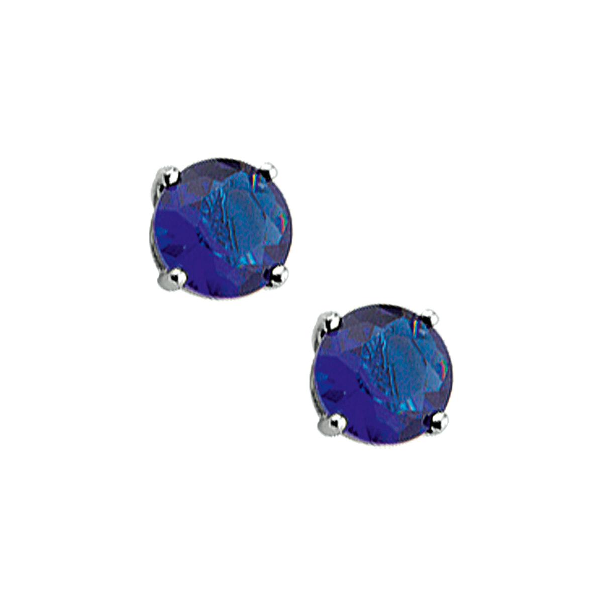 vDam Oorknoppen Blauw Zirkonia Zilver Gerhodineerd 1325695