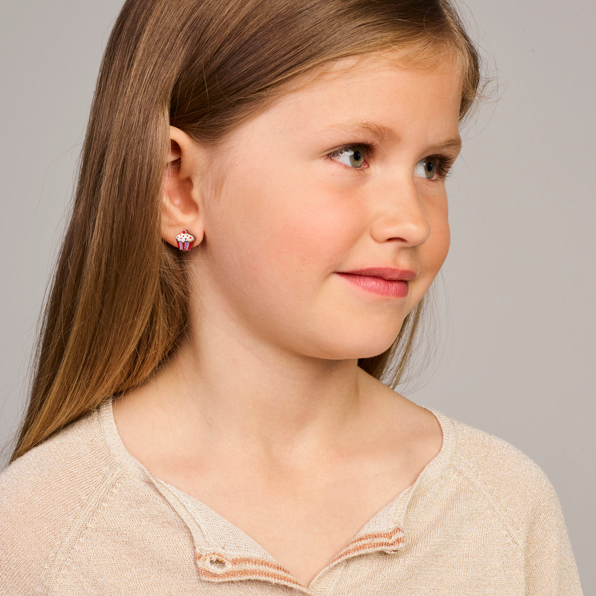 vDam Oorknoppen Cupcake 7,5 Mm Zilver Gerhodineerd 1341853