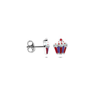 vDam Oorknoppen Cupcake 7,5 Mm Zilver Gerhodineerd 1341853