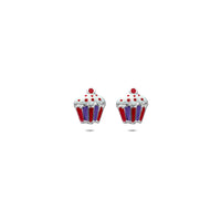 vDam Oorknoppen Cupcake 7,5 Mm Zilver Gerhodineerd 1341853