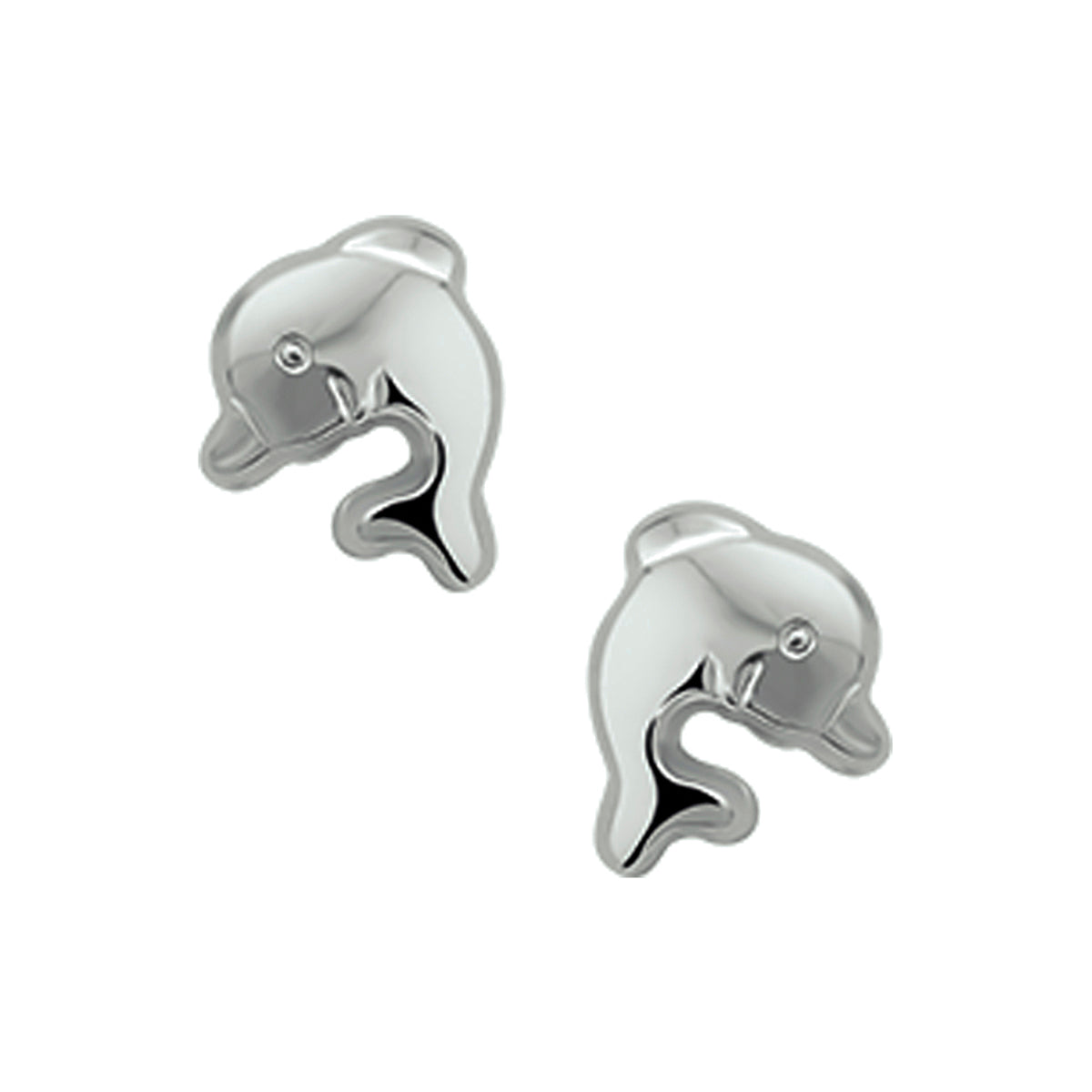 vDam Oorknoppen Dolfijn Zilver Gerhodineerd 1329492