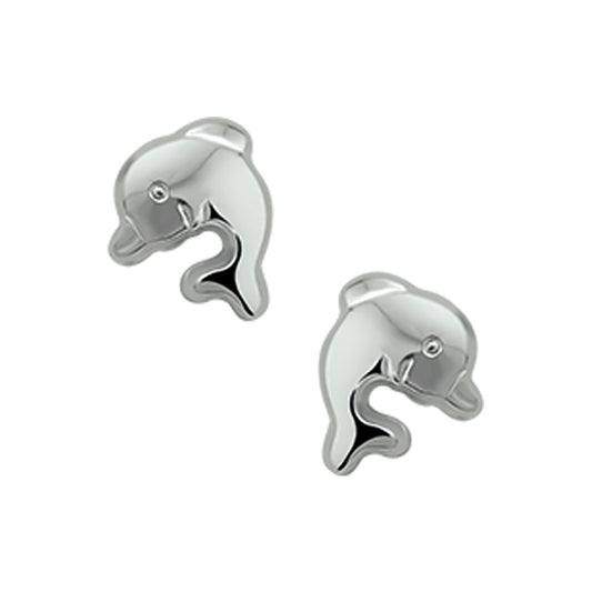 vDam Oorknoppen Dolfijn Zilver Gerhodineerd 1329492