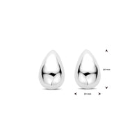 vDam Oorknoppen Druppel Gehamerd 20 Mm Zilver Gerhodineerd 1339850