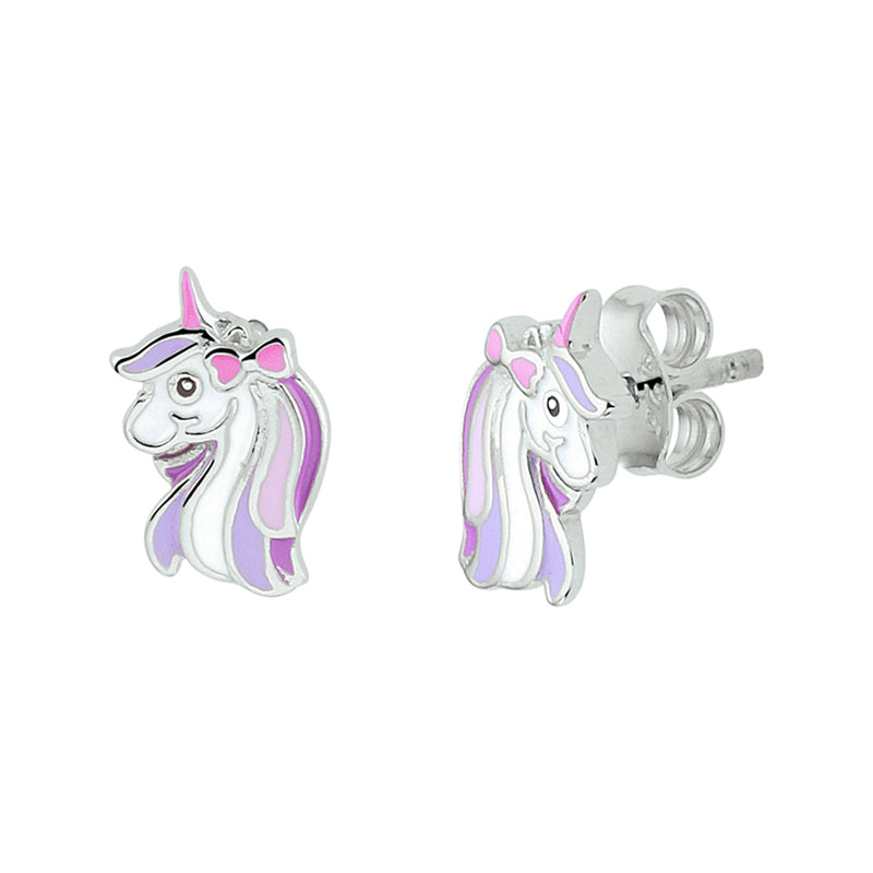 vDam Oorknoppen Eenhoorn Zilver Gerhodineerd 1329225