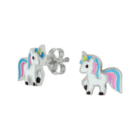 vDam Oorknoppen Eenhoorn Zilver Gerhodineerd 1329762