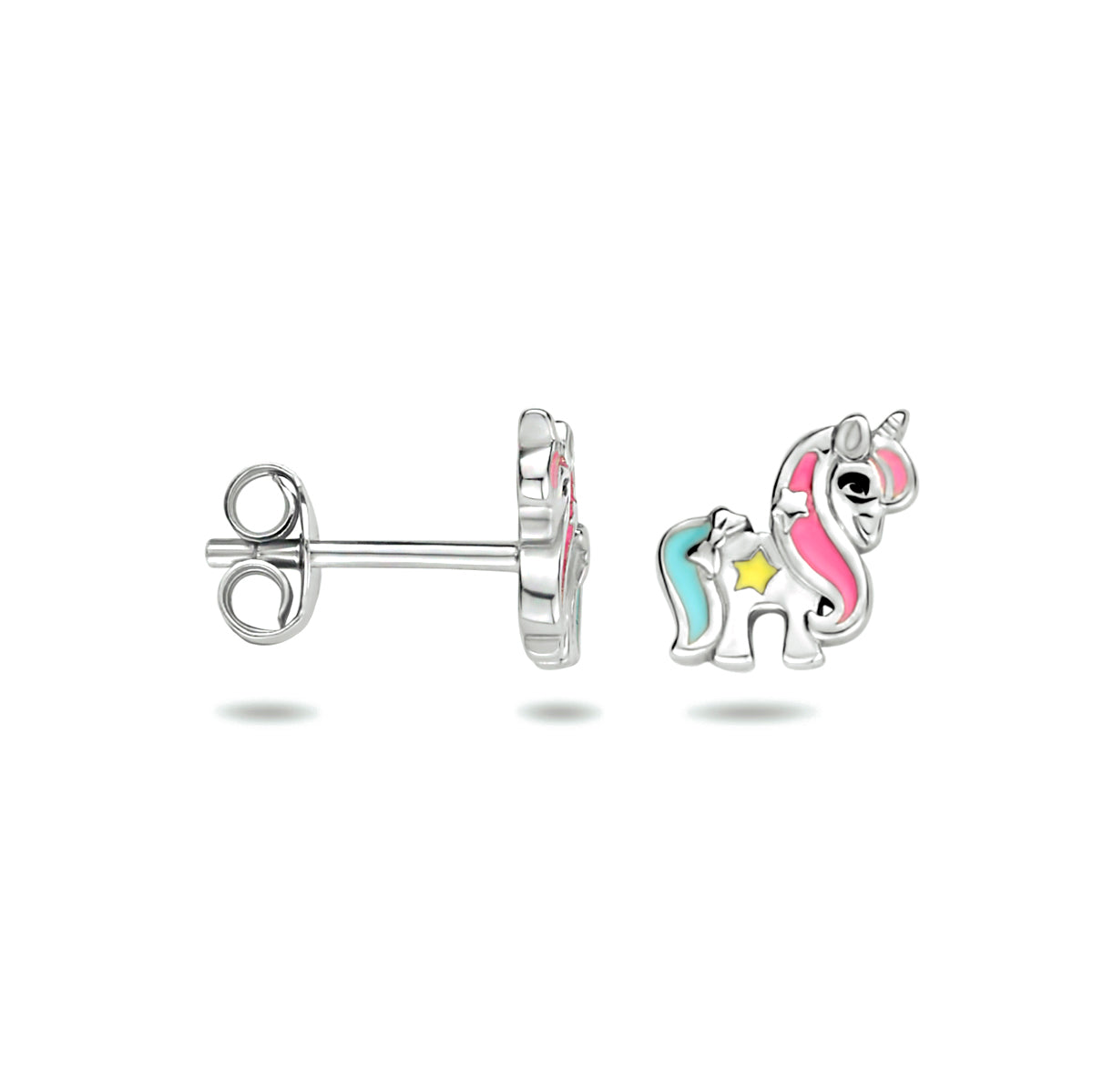 vDam Oorknoppen Eenhoorn Zilver Gerhodineerd 1333907