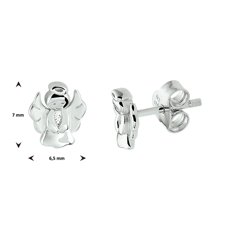 vDam Oorknoppen Engel Zilver Gerhodineerd 1332039