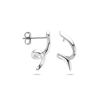 vDam Oorknoppen Gedraaid 18 Mm Zilver Gerhodineerd 1340790