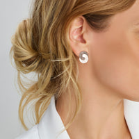 vDam Oorknoppen Gescratcht Rondjes Poli/mat Zilver Gerhodineerd 1336163