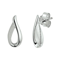 vDam Oorknoppen Gescratcht Zilver Gerhodineerd 1328367