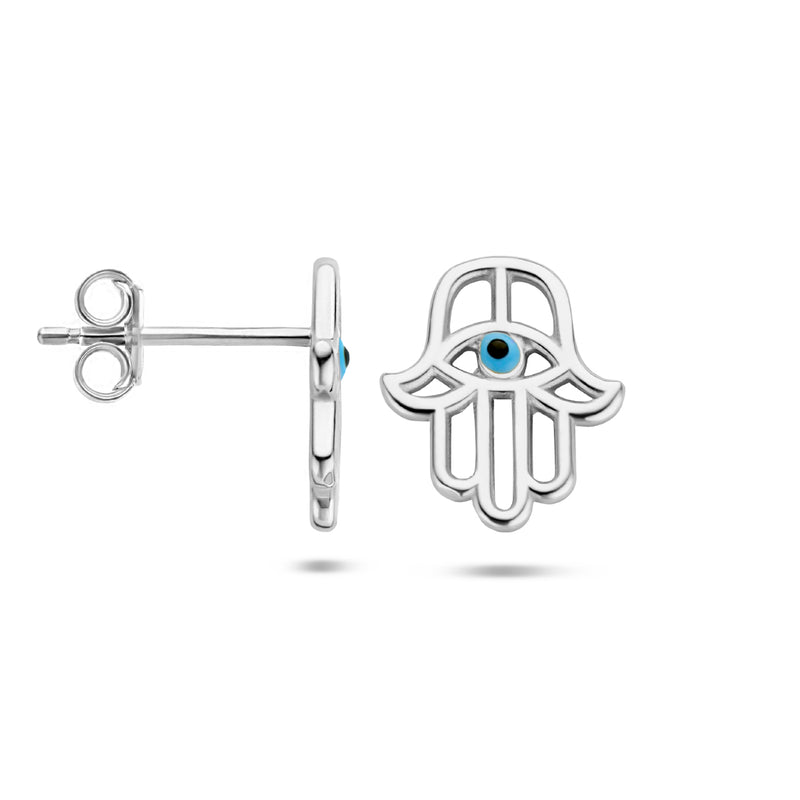 vDam Oorknoppen Handje Van Fatima Zilver Gerhodineerd 1335429