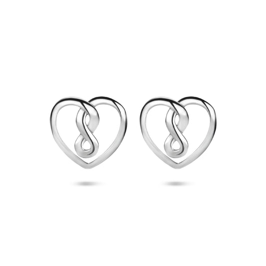 vDam Oorknoppen Hart En Infinity Zilver Gerhodineerd 1335065