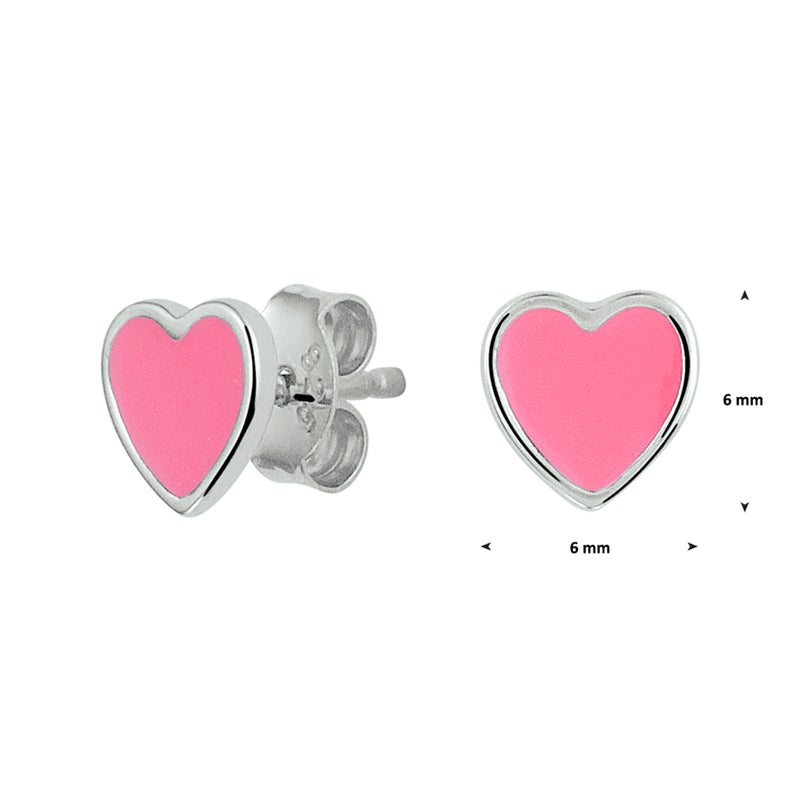 vDam Oorknoppen Hart Zilver Gerhodineerd 1328668