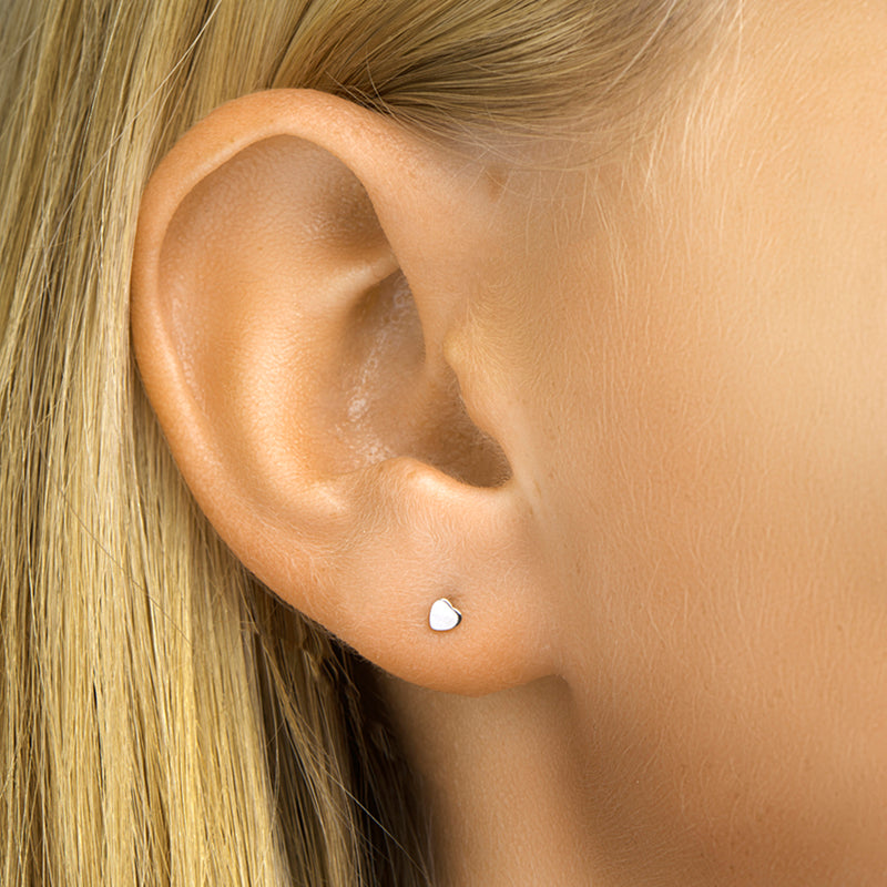 vDam Oorknoppen Hart Zilver Gerhodineerd 1331958