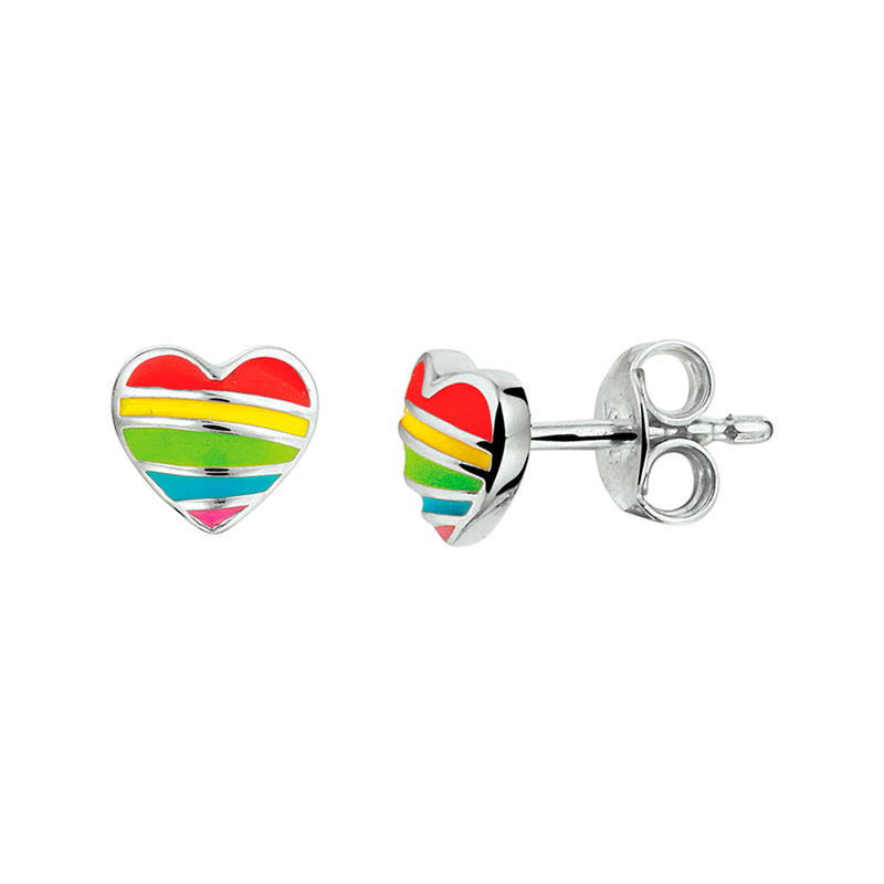 vDam Oorknoppen Hart Zilver Gerhodineerd 1332888