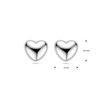 vDam Oorknoppen Hart Zilver Gerhodineerd 1338567