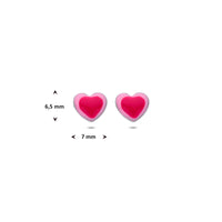 vDam Oorknoppen Hartje 6,5 Mm Zilver Gerhodineerd 1341770