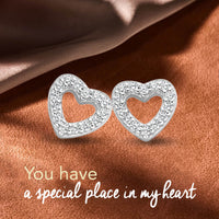 vDam Oorknoppen Hartje Zirkonia Zilver Gerhodineerd 1334794