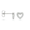 vDam Oorknoppen Hartje Zirkonia Zilver Gerhodineerd 1334794