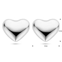 vDam Oorknoppen Hartjes 27 Mm Zilver Gerhodineerd 1339283
