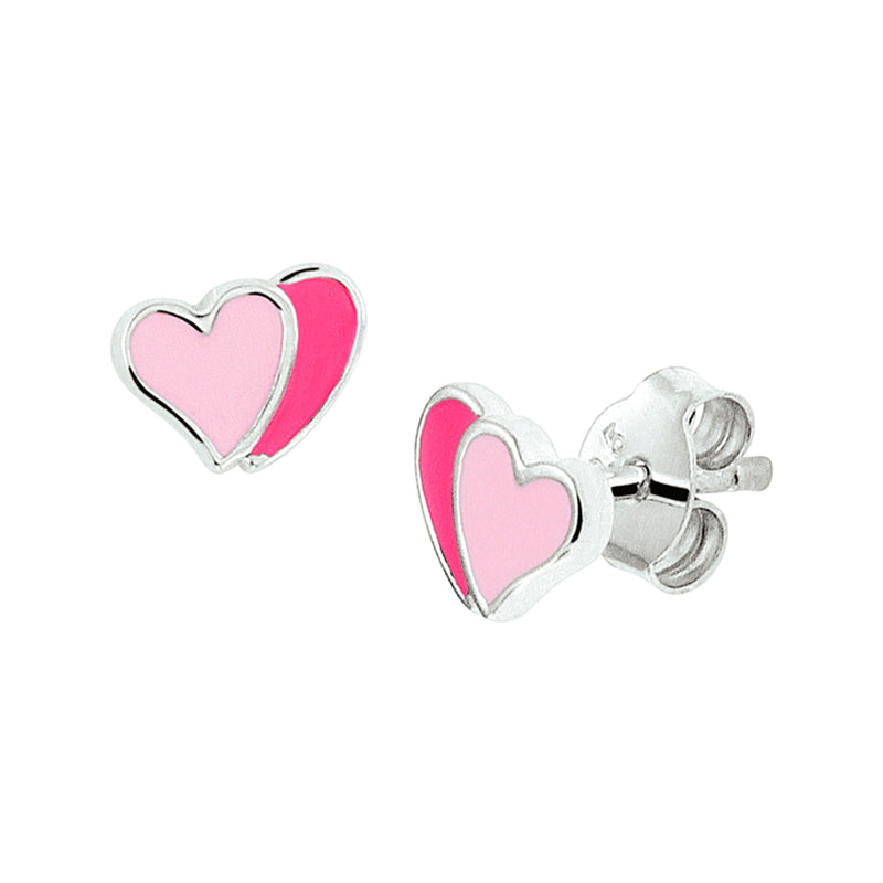 vDam Oorknoppen Hartjes Zilver Gerhodineerd 1328188