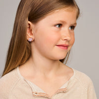 vDam Oorknoppen Hartjes Zilver Gerhodineerd 1338475