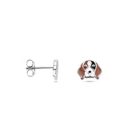 vDam Oorknoppen Hond 7 Mm Zilver Gerhodineerd 1341445