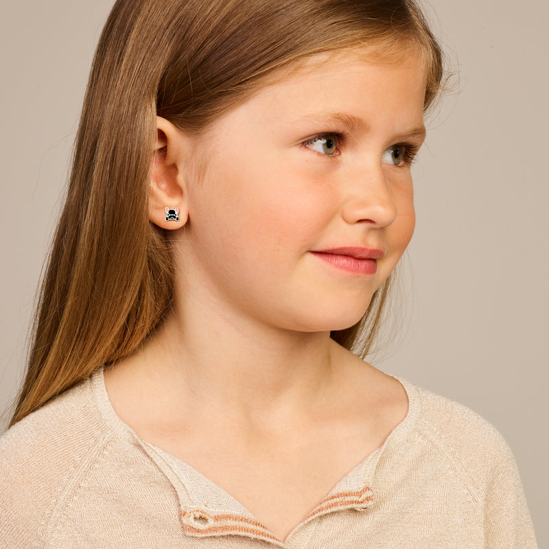 vDam Oorknoppen Hond Zilver Gerhodineerd 1335540