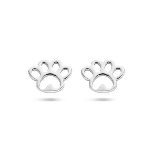 vDam Oorknoppen Hondenpoot Zilver Gerhodineerd 1336511