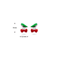 vDam Oorknoppen Kersen 8 Mm Zilver Gerhodineerd 1341857