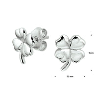 vDam Oorknoppen Klaver Zilver Gerhodineerd 1328892