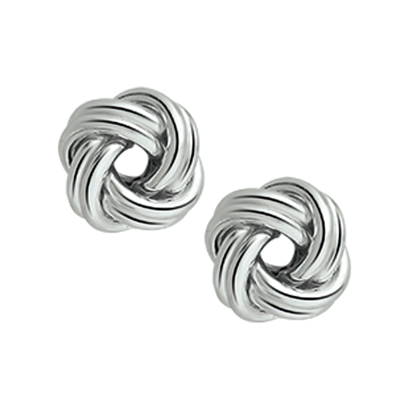 vDam Oorknoppen Knoop Zilver Wit 1017987