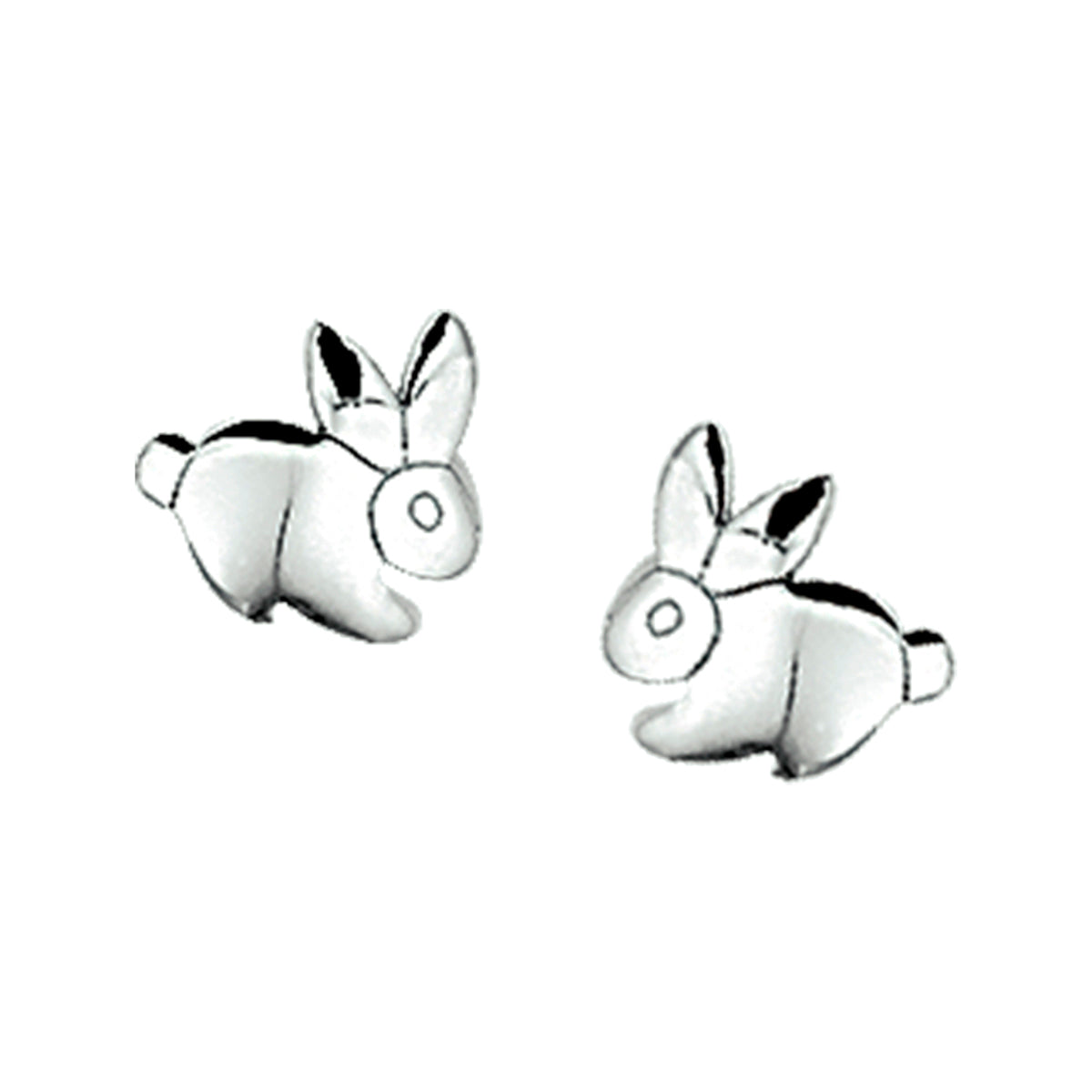 vDam Oorknoppen Konijn Zilver Gerhodineerd 1329503