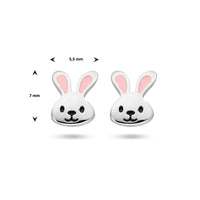 vDam Oorknoppen Konijn Zilver Gerhodineerd 1336091