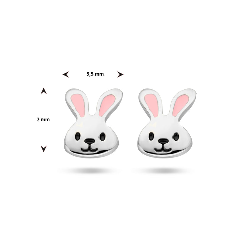 vDam Oorknoppen Konijn Zilver Gerhodineerd 1336091