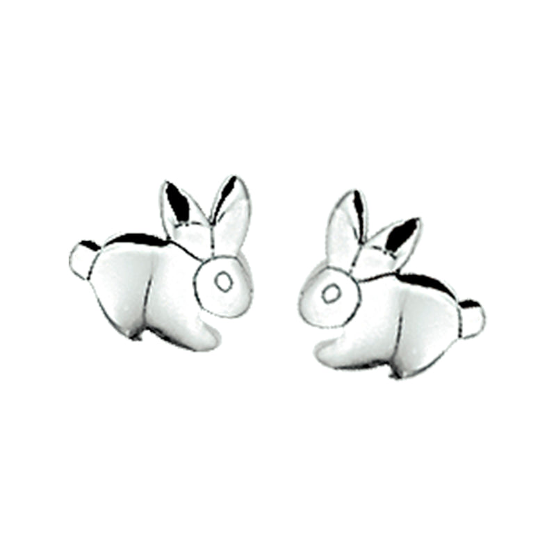 vDam Oorknoppen Konijn Zilver Wit 1000586