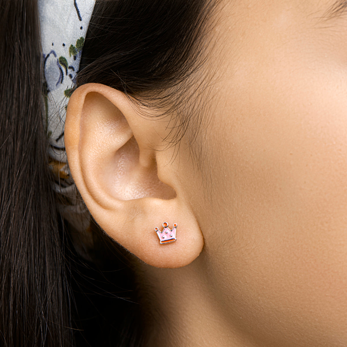 vDam Oorknoppen Kroon Zilver Gerhodineerd 1326780