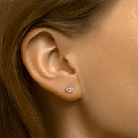 vDam Oorknoppen Lotus Zirkonia Zilver Gerhodineerd 1333474