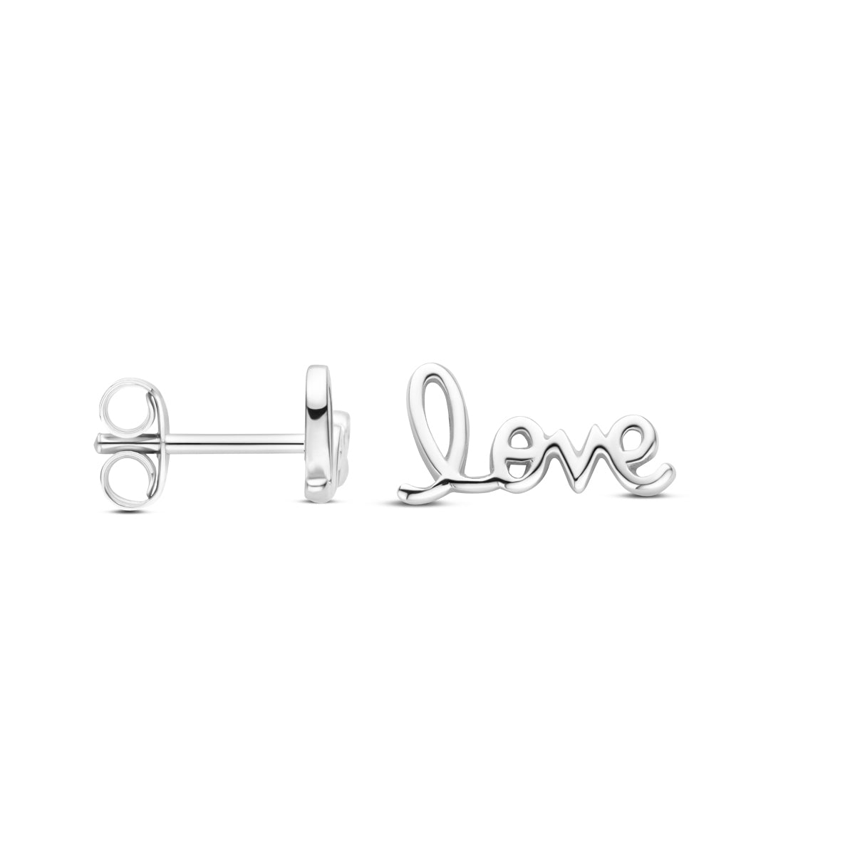vDam Oorknoppen Love 6 Mm Zilver Gerhodineerd 1339319