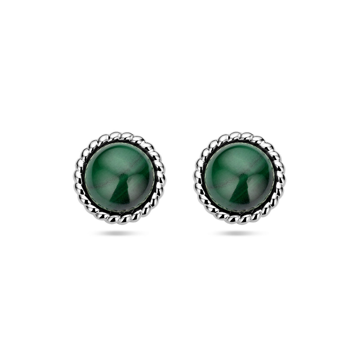 vDam Oorknoppen Malachiet Zilver Gerhodineerd 1337731