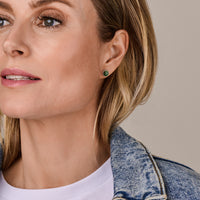 vDam Oorknoppen Malachiet Zilver Gerhodineerd 1337731