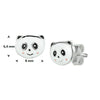 vDam Oorknoppen Panda Zilver Wit 1016152