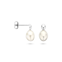 vDam Oorknoppen Parel 13 Mm Zilver Gerhodineerd 1340792