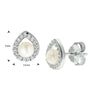 vDam Oorknoppen Parel En Zirkonia Zilver Gerhodineerd 1327890