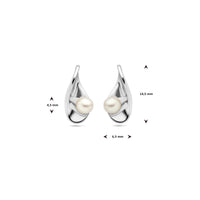 vDam Oorknoppen Parel Zilver Gerhodineerd 1338105