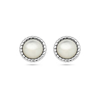 vDam Oorknoppen Parelmoer Zilver Gerhodineerd 1337730