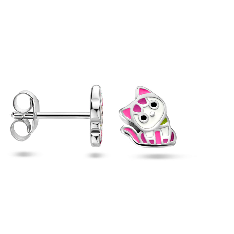 vDam Oorknoppen Poes Zilver Gerhodineerd 1335402