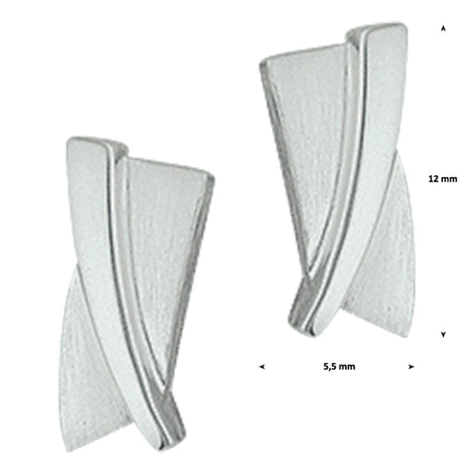 vDam Oorknoppen Poli/mat Zilver Gerhodineerd 1326896