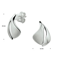 vDam Oorknoppen Poli/mat Zilver Gerhodineerd 1328406